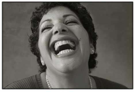 woman laughing